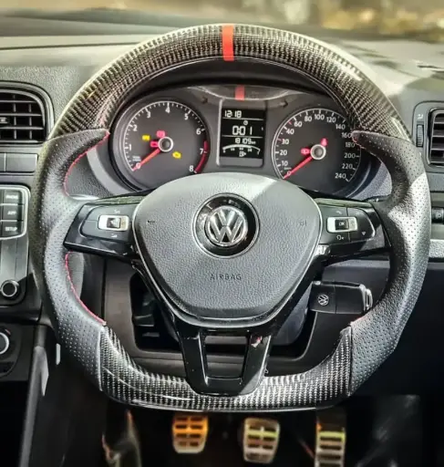 Carbon Fiber Steering Wheel for VW Polo Vento and Ameo